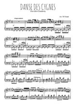 Téléchargez l'arrangement pour piano de la partition de tchaikovski-le-lac-des-cygnes-danse-des-cygnes en PDF